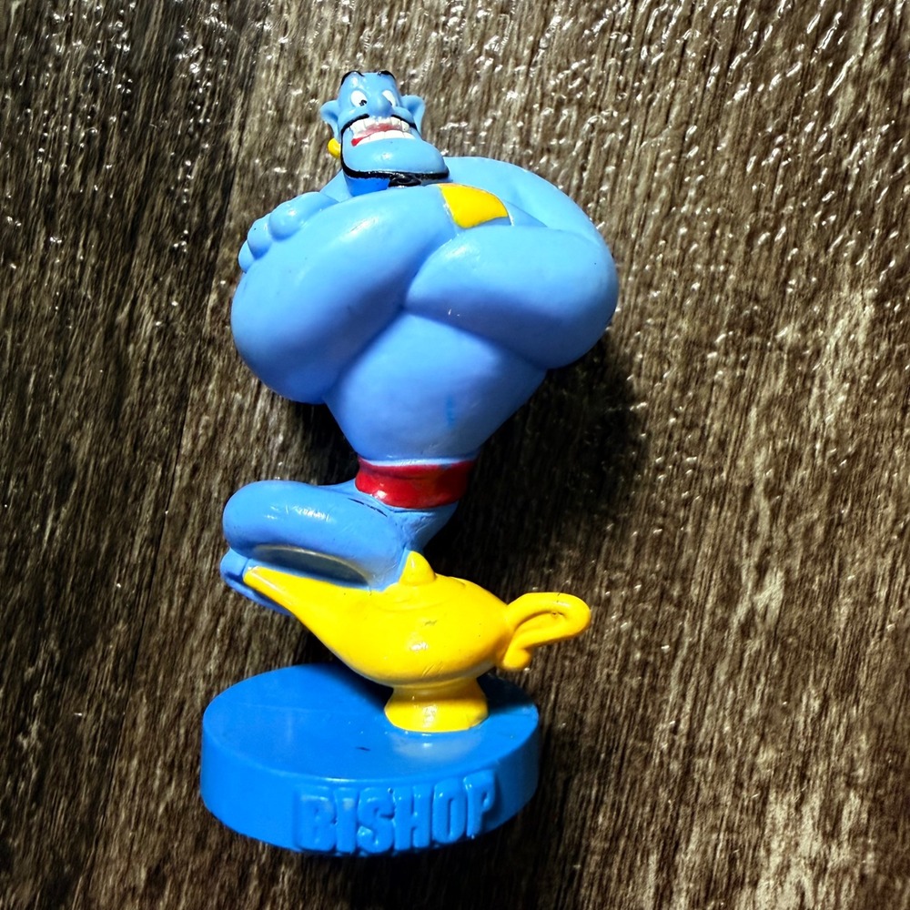 Disney Genie Chess Piece Replacement Blue Aladdin Bishop Figure Toy Cake Topper